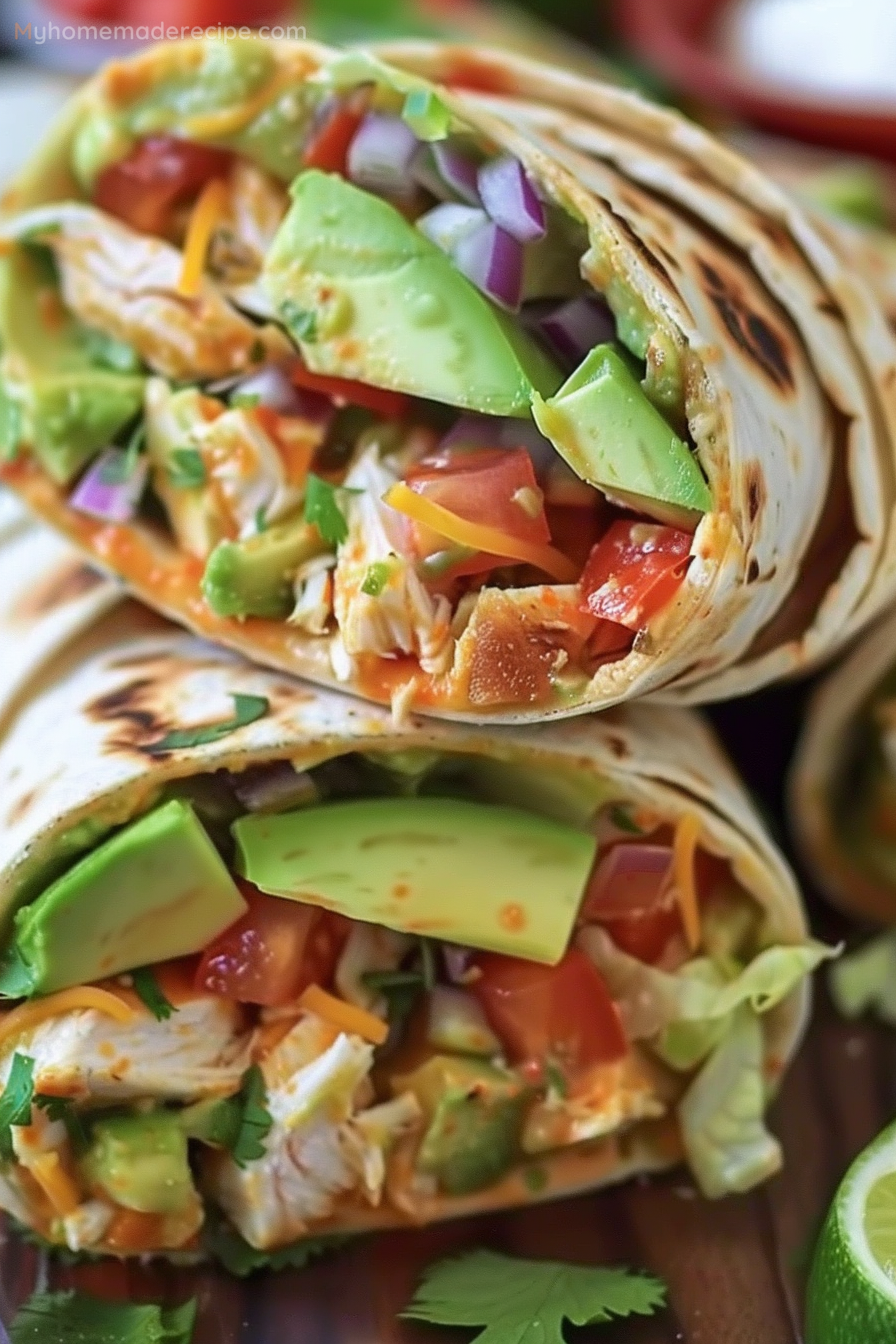 Chicken Avocado Ranch Burritos