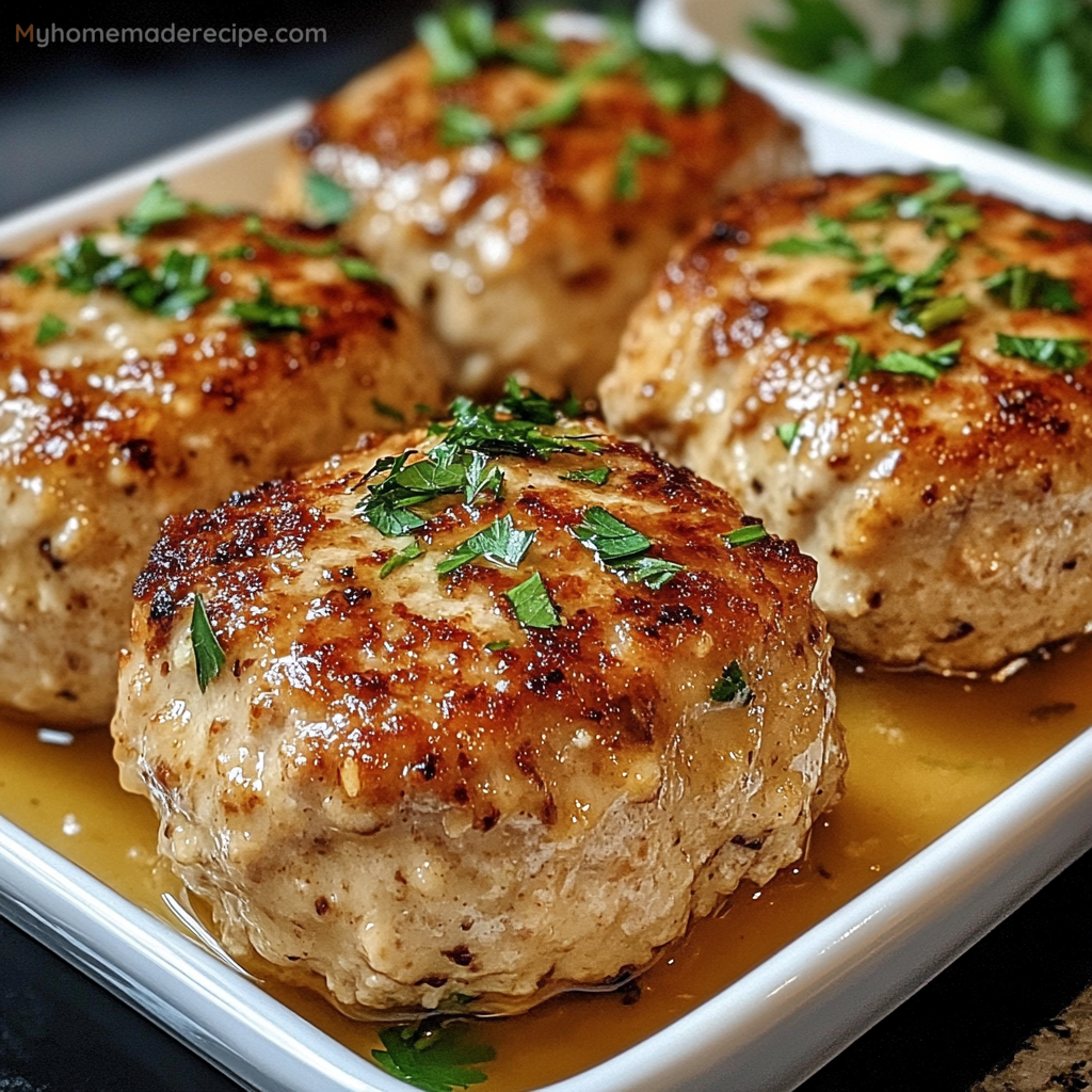 Garlic Parmesan Chicken Meatloaves