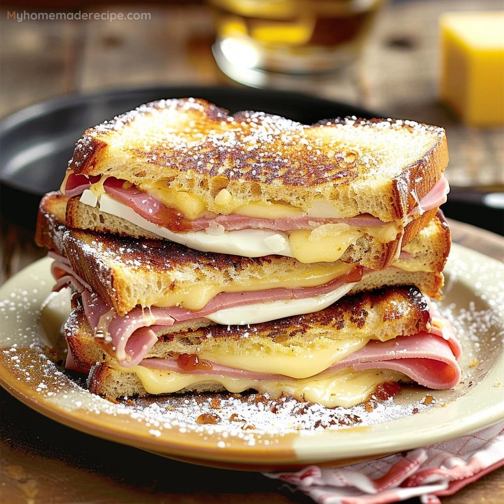 Monte Cristo Style Grilled Cheese Sandwich