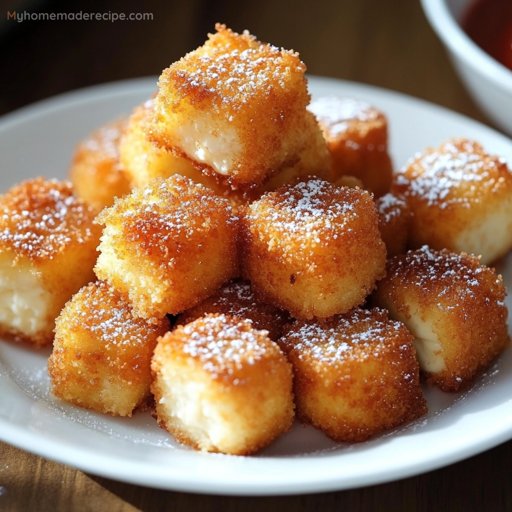 Crispy Golden Cheesecake Bites