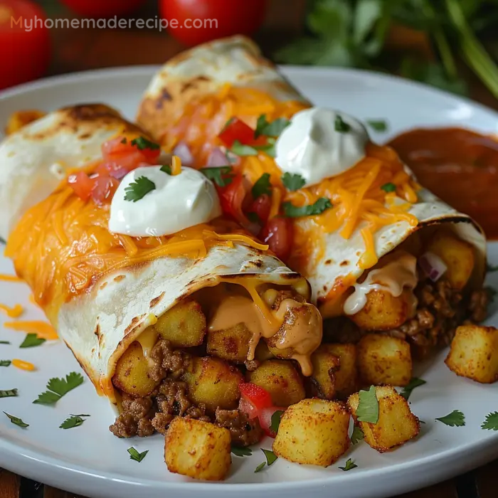 Cheesy Potato Burritos