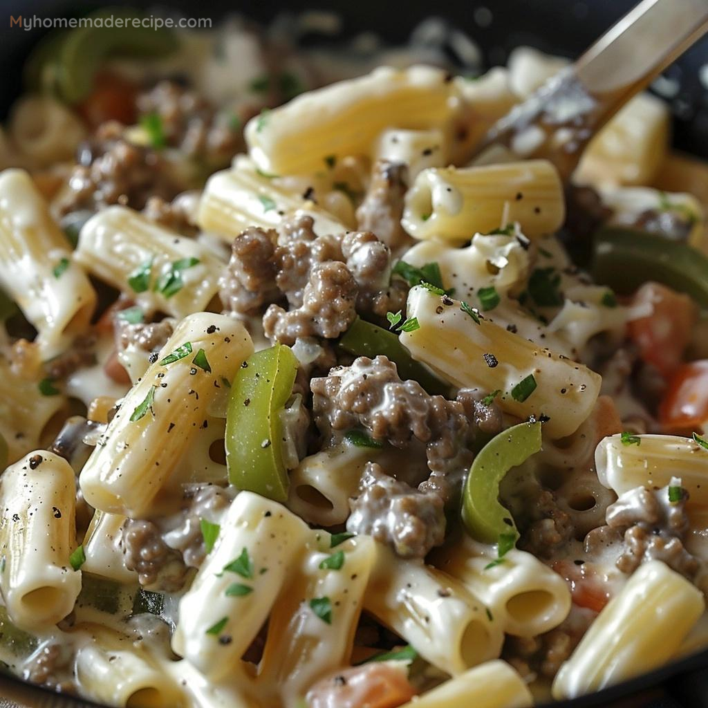 Philly Cheesesteak Pasta