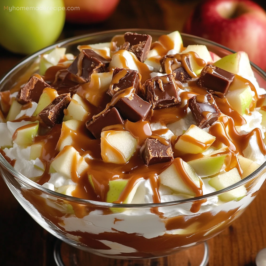 Ultimate Caramel Apple Snickers Salad