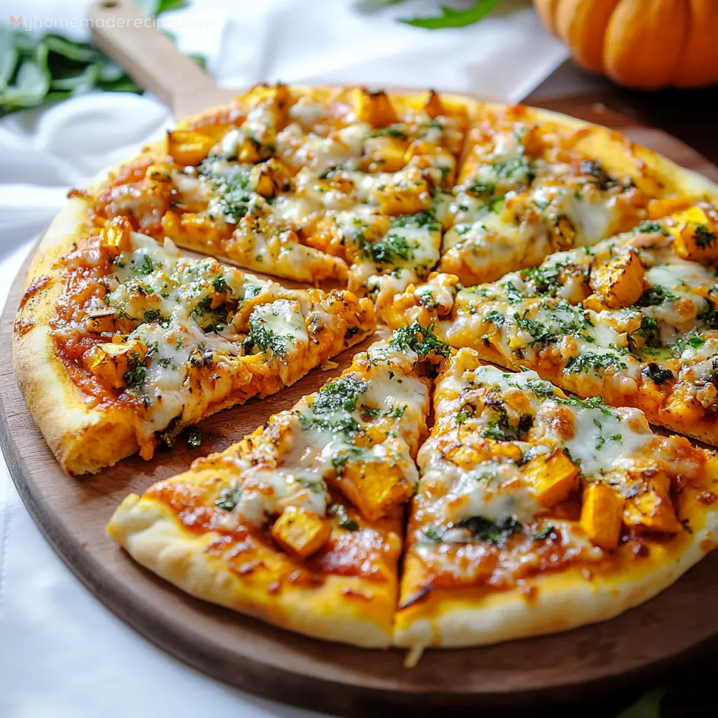 Savory Pumpkin Pizza with Caramelized Onions and Havarti Cheese