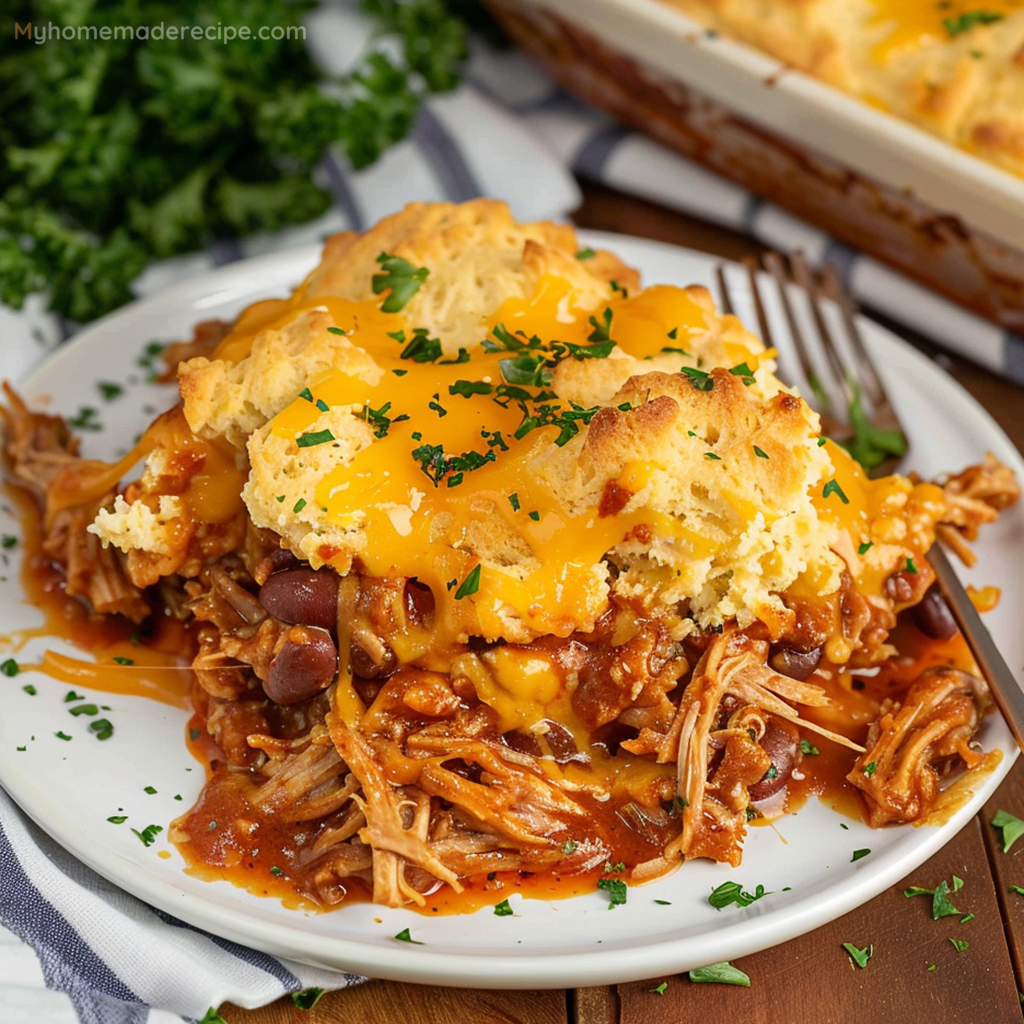 Cheddar Bay Pulled Pork Casserole