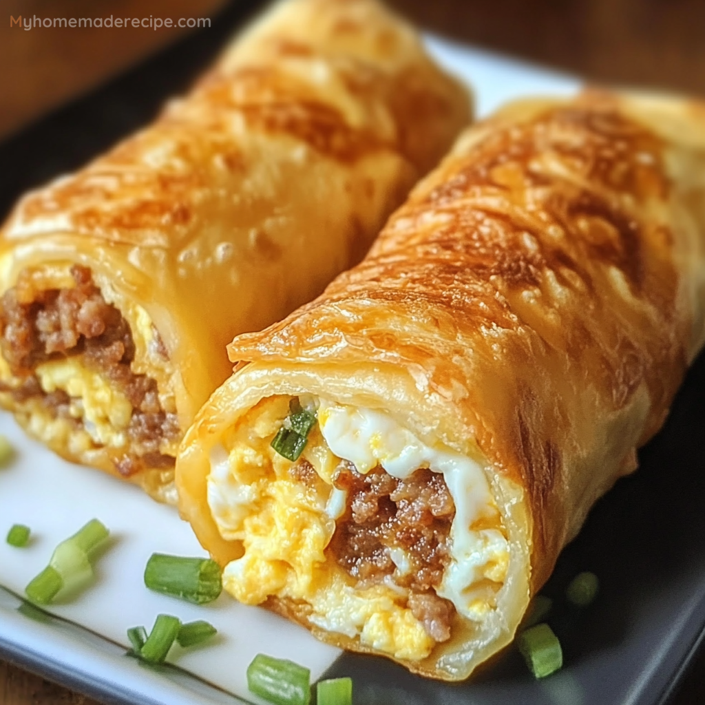 Cheesy Sausage Egg Breakfast Rolls