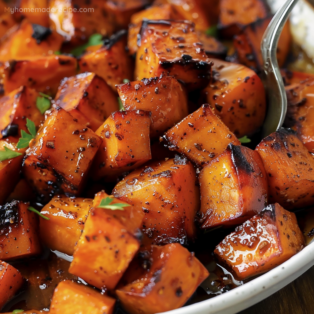 Honey Cinnamon Roasted Sweet Potatoes