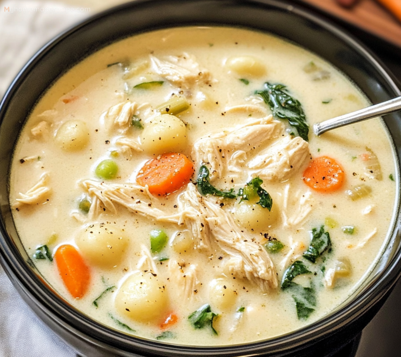 Creamy Crockpot Chicken Gnocchi Soup