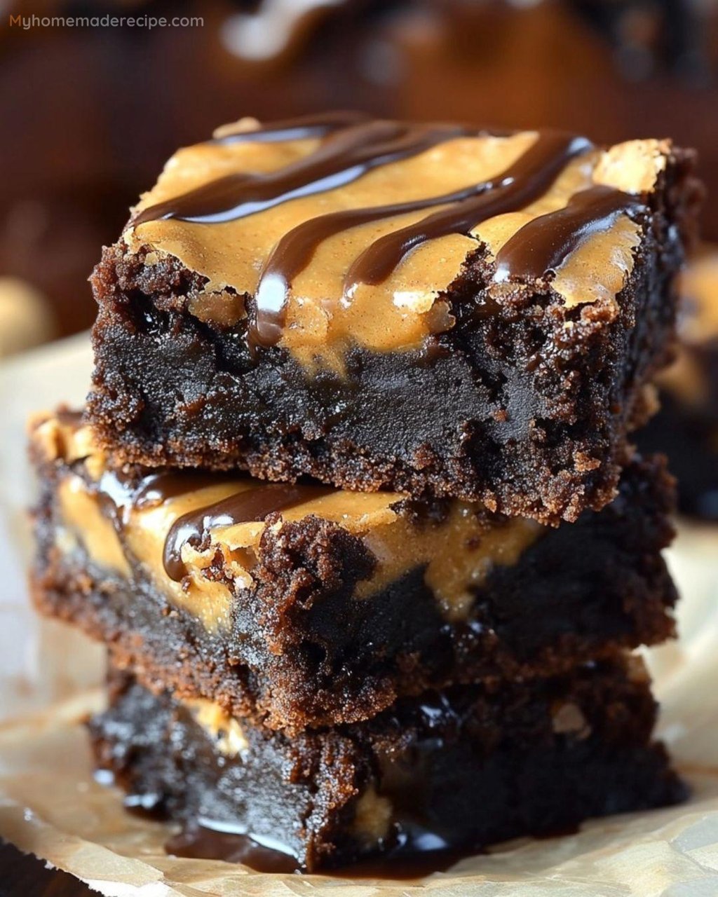 Fudgy Peanut Butter Brownies