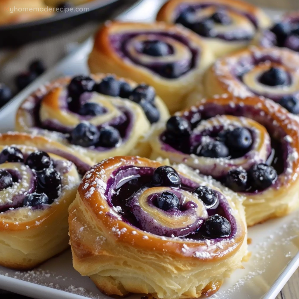 Blueberry Cheesecake Swirl Rolls