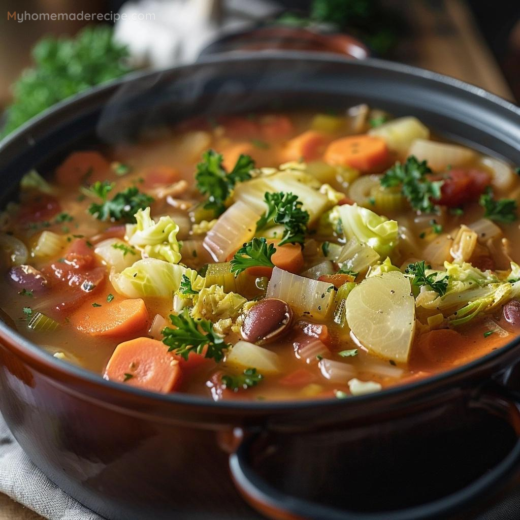 A bowl of hearty Cabbage Soup