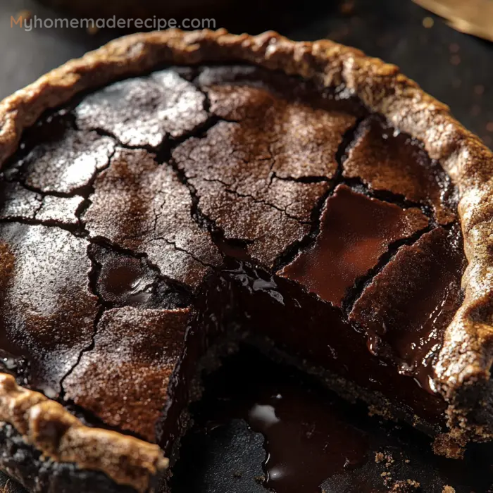 Molten Chocolate Crackle Pie