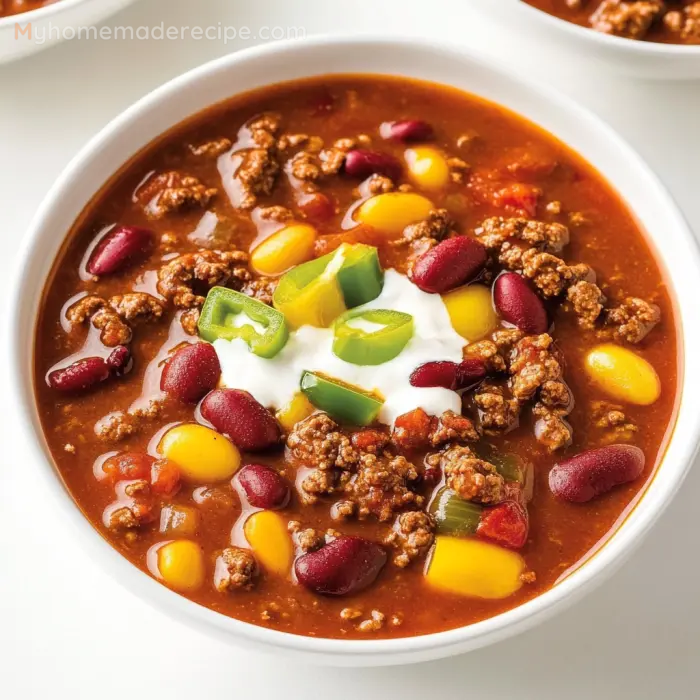 One Pot Homemade Chili