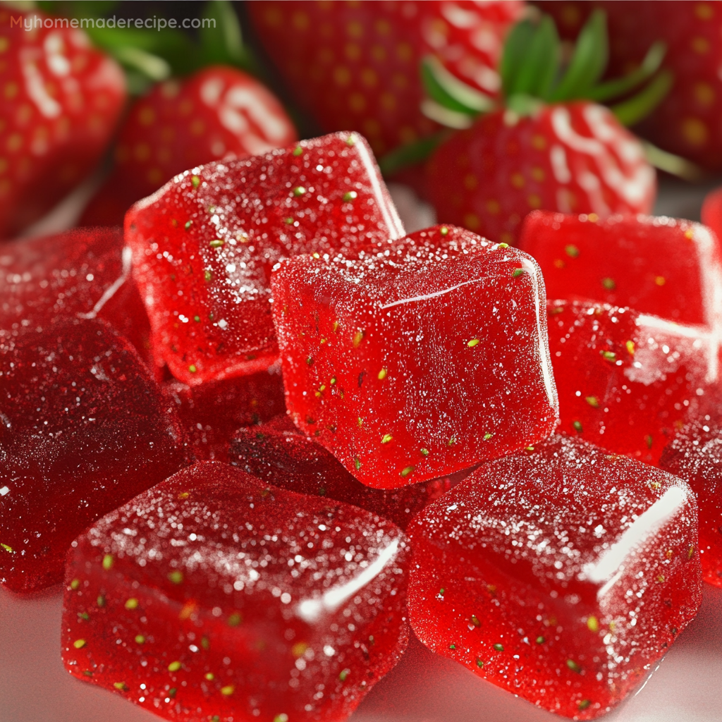 Homemade Sour Strawberry Gummies