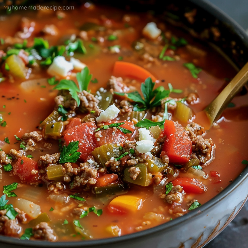 Hearty Stuffed Pepper Soup