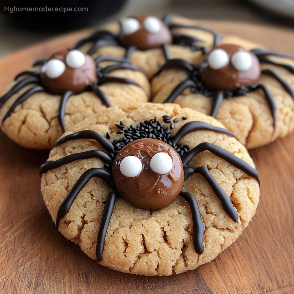 Peanut Butter Spider Cookies