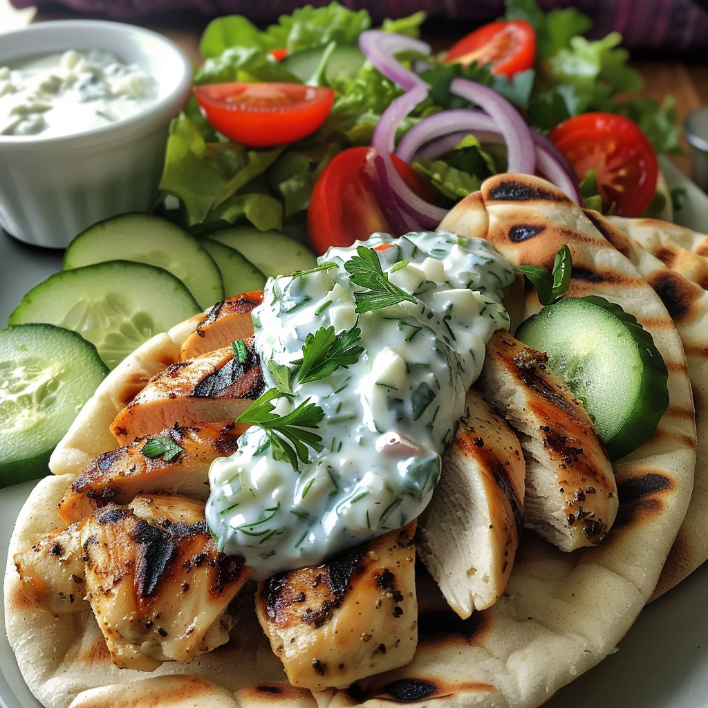 Greek Chicken Gyros