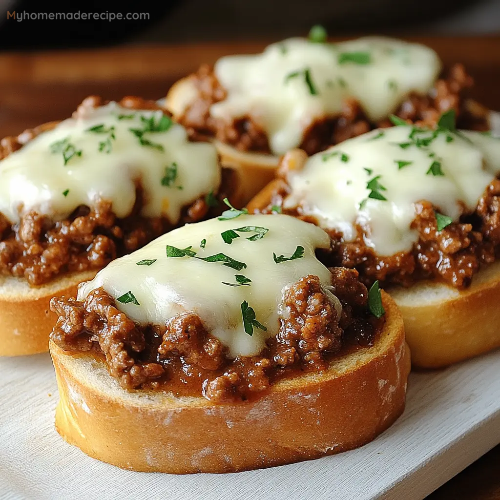 Open-Faced Garlic Toast Sloppy Joes