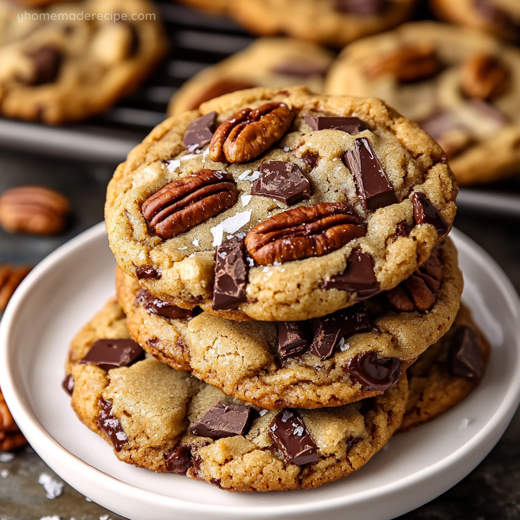 Brown Butter No-bourbon Pecan Chocolate Chunk Cookies