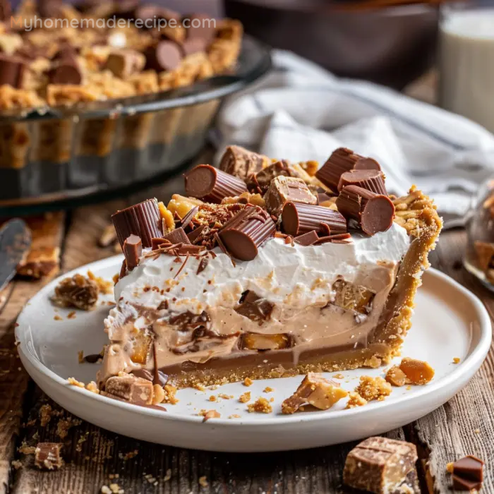 No Bake Snickers Pie