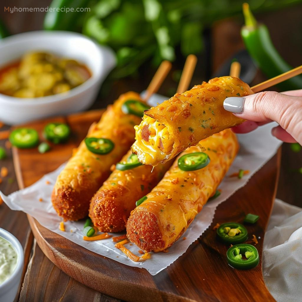 Cheesy Jalapeño Corn Dogs