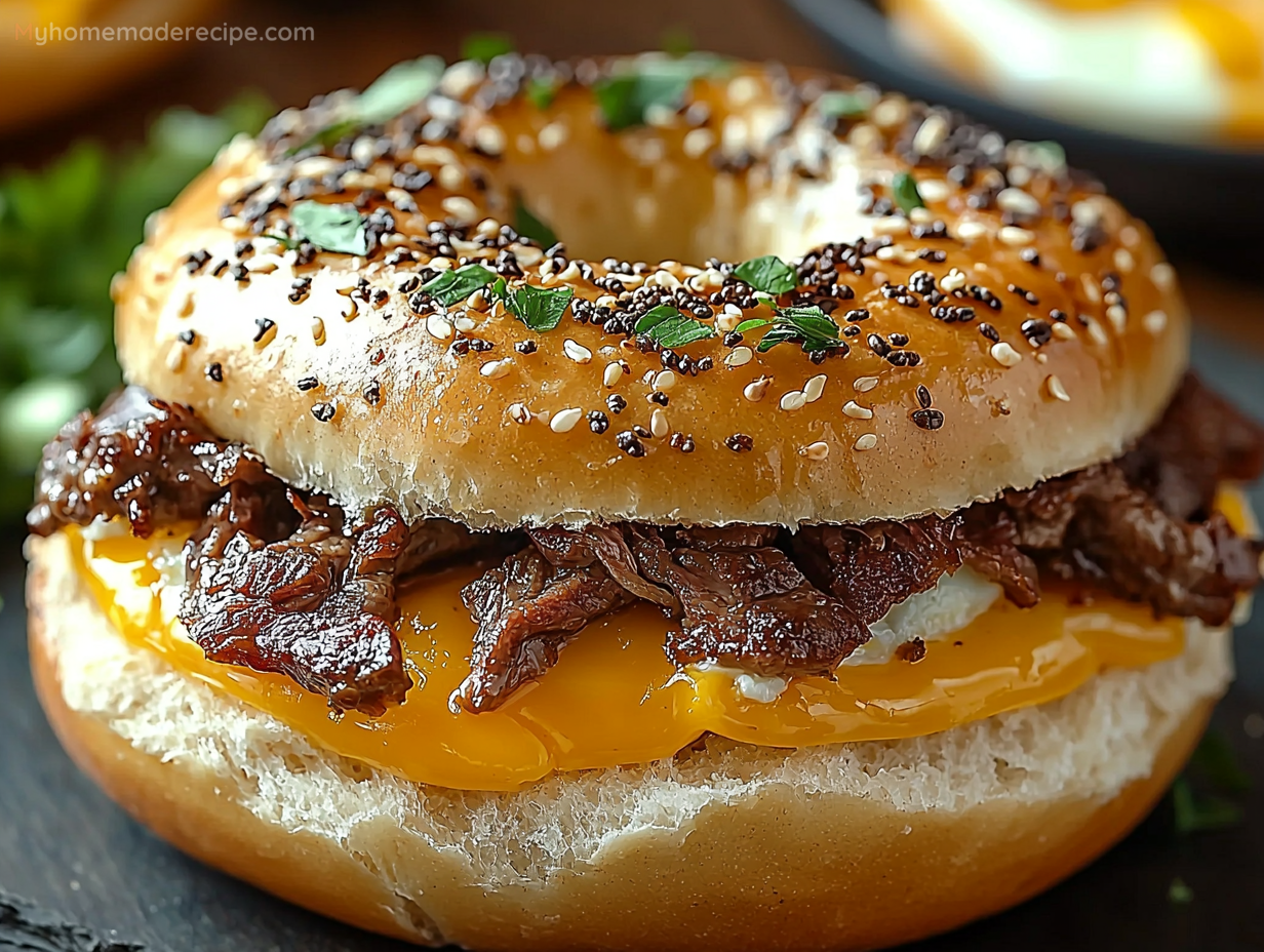 Steak Egg Cheese Bagel